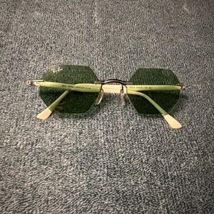 Ray-Ban Hexagonal Sunglasses with Green Lenses